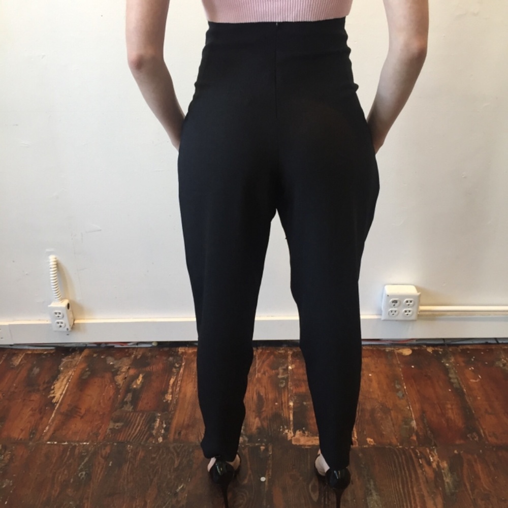 LAST ONE! High Waist Skinny Trousers in Black - Picture 3 of 5